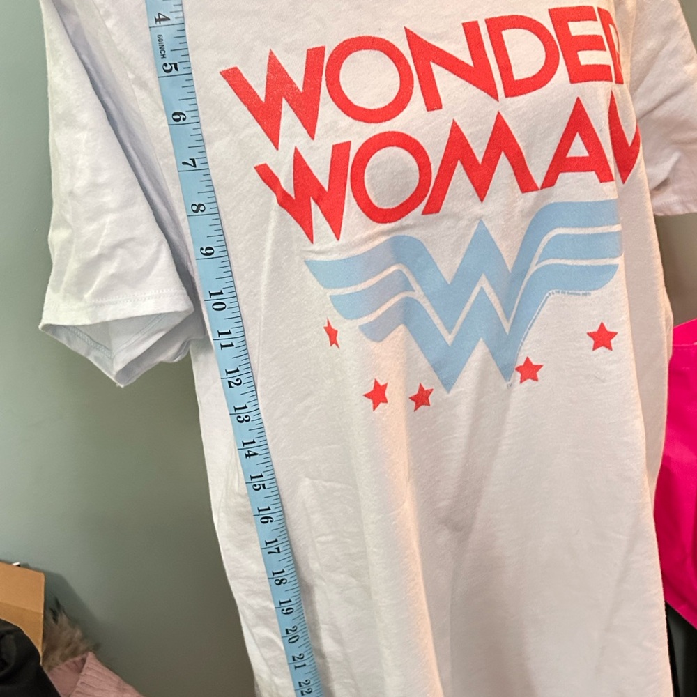 Wonder woman plus 1x tshirt light blue NWOT